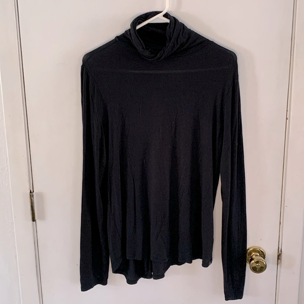 Prana black lightweight long sleeve turtleneck sweater Size XL